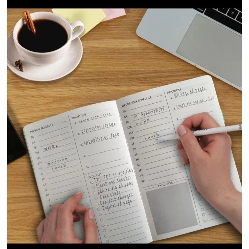 Undated Planner ADHD Time Management Planner Undated Weekly Organize Forest Grn